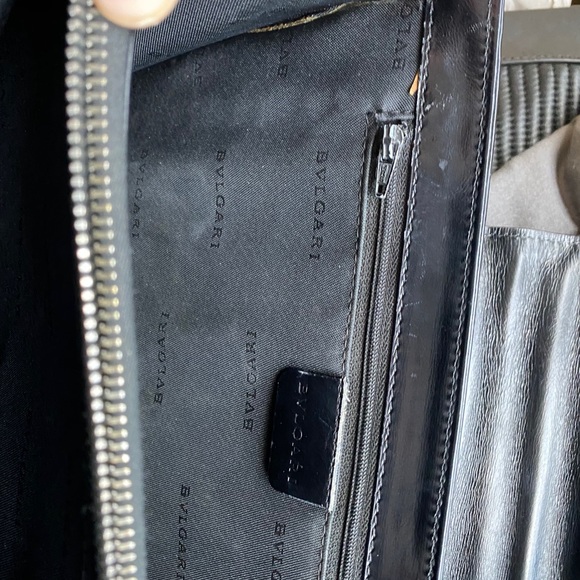 Vintage Bvlgari Black Leather Shoulder Bag - Picture 9 of 9